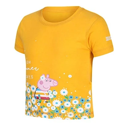 Abbildung von Regatta Unisex Kinder Peppa Pig T Shirt aus gemischter Coolweave Baumwolle mit aufgedrucktem Muster