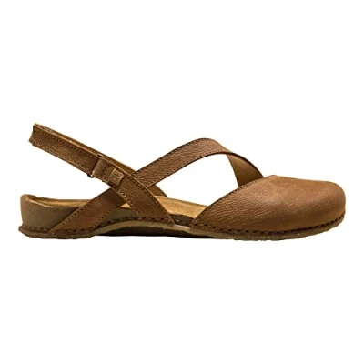 Abbildung von El Naturalista Damen Klassische Sandalen PANGLAO, Frauen Sandalen,Freizeitschuhe,offene Schuhe,Sandaletten,bequem,Wood,39 EU / 6 UK