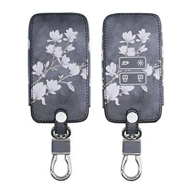 Abbildung von kwmobile Autoschlüssel Hülle kompatibel mit Renault 4 Tasten Smartkey (nur Keyless Go) Kunstleder Schutzhülle Schlüsselhülle Cover