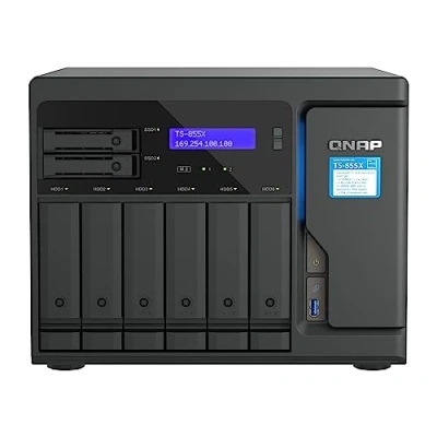 Abbildung von Qnap TS 855X 8G 8 Bay, Intel Atom Core, PCIe Gen3, 10 Gigabit NAS Schwarz