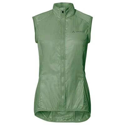 Abbildung von VAUDE Women&#039;s Matera Air Vest Atmungsaktive Damen Windweste aus recycelten Materialien für das Radfahren mit Rückentasche