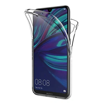 Abbildung von AICEK Hülle Compatible Huawei Y7 2019 360Full Body Transparent Silikon Schutzhülle für Case Durchsichtige TPU Bumper Handyhülle (6,26 Zoll)