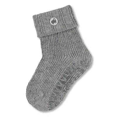 Abbildung von Sterntaler Unisex Kinder Fliesen Socken Baby Fli Umschlag Wolle, Hellgrau, 32