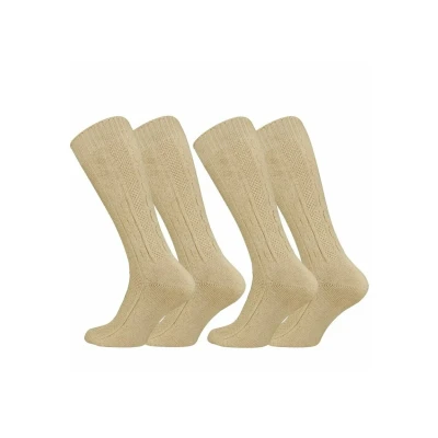 Abbildung von Cotton Prime Unisex 2 PAAR MIT Zopfmuster Socken, Herren, Größe: 35 38, Beige