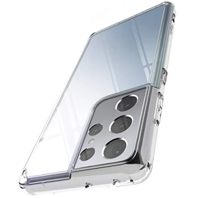 Abbildung von Ringke Fusion Handyhülle Kompatibel mit Galaxy S21 Ultra Hülle Transparent Weiche TPU Schutzhülle Clear