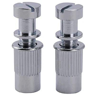 Abbildung von Musiclily Pro M8 Metrisch Stop Tailpiece Saitenhalter Montagebolzen und Einsätze Buchsensatz für Epiphone Les Paul Style E Gitarre, Chrom(2er Set)