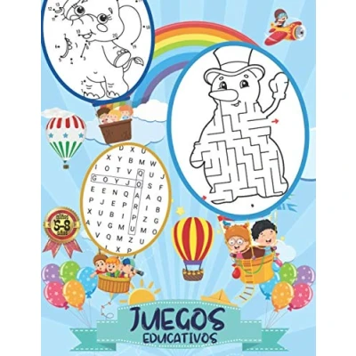 Abbildung von Juegos Educativos: Pasatiempos para niños 5 8 años, Encuentra las diferencias, Sopa de letras, Sudoku, Desafío laberintos, Unir los puntos.....