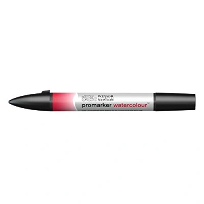 Abbildung von Winsor &amp; Newton 0201098 Aquarellmarker 2 Spitzen, Pinsel und feiner Spitze, lichtecht, hochpigmentierte Aquarellfarben für Kalligrafie, Zeichnungen Kadmiumrot dunkel farbton