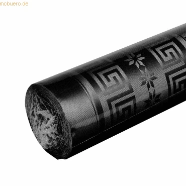 Abbildung von Pronappe Tischdecke R485034I Einweg aus Damastpapier Länge 50m Breite 1,20m (pro Rolle) Farbe Schwarz mit schickem und klassischem Universalmuster