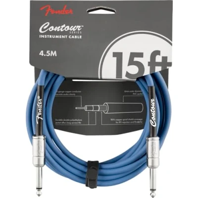 Abbildung von Fender Contour Series Instrumentenkabel (15ft STR/STR) Lake Placid Blue