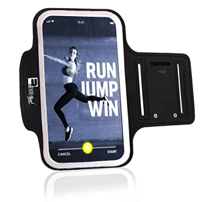 Abbildung von RevereSport Samsung Galaxy S24/S23/S22/S21/S20 Sportarmband. Armband Telefon Handy Halter Case für Laufen, Joggen und Fitness
