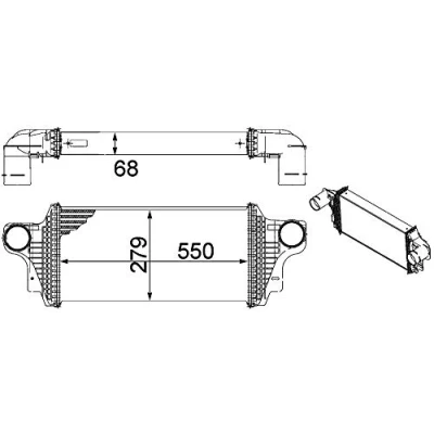 Abbildung von MAHLE ORIGINAL CI 239 000P Ladeluftkühler MERCEDES BENZ: ML Klasse, GL