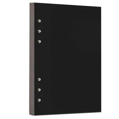 Abbildung von Zelten Lose Blatt Lochpapier Nachfüllpackungen Papier für 6 Loch Binder Persönlicher Organizer Tagebuch Notizbuch Nachfüllbarer Planer (Black Cardstock, A5/6 Hole)