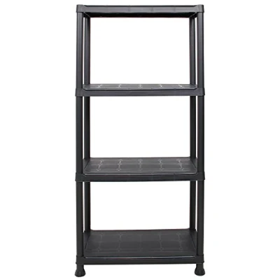 Abbildung von Ondis24 Steckregal 60 x 30 135 (H) cm, 4 Böden, Kunststoffregal, Schwerlastregal, bis zu 80 kg, Regal, Lagerregal (1 Stück)