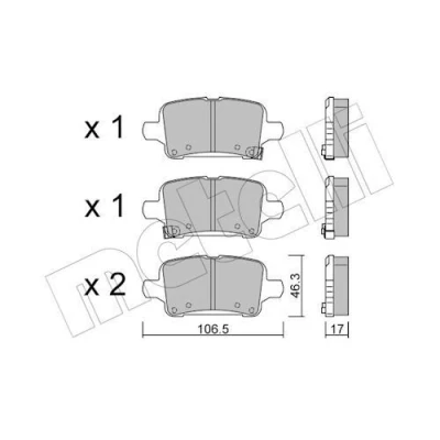 Abbildung von METELLI 22 1180 0 Bremsbelagsatz mit akustischer Verschleißwarnung OPEL: Insignia B Country Tourer, Grand Sport, Sports Tourer
