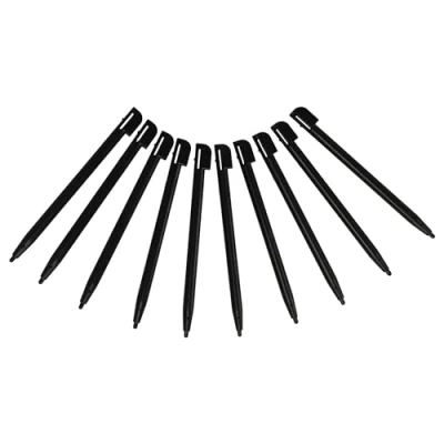 Abbildung von vhbw 10x Eingabestifte kompatibel mit Nintendo DSi, DSi XL, 2DS, DS Lite Spielekonsole 8,8 cm lang Schwarz