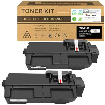 Abbildung von TK 1160 TK1160 1160K 1T02RY0NL0 Kompatibler Tonerpatronen Toner Kit 7200 Seiten 2 Schwarz für Kyocera ECOSYS P2040 P2040dn P2040dw P2050 P2050dn Drucker