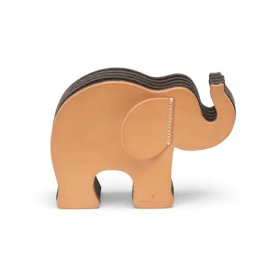 Abbildung von Graf von Faber Castell 118858 Elefant M GvFC Naturleder mit 12 Polychromo Buntstifte