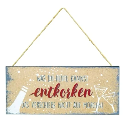 Abbildung von levandeo Metallschild L30cm was du Heute Kannst Spruch Lustig Wandbild Wanddeko Türschild Schild Metallbild