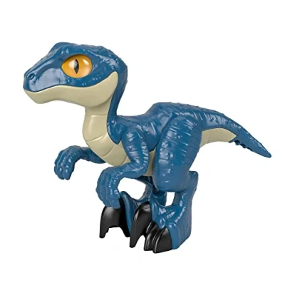 Abbildung von Fisher Price Imaginext GWP07 Jurassic World 3 XL Dino Raptor, extragroße Dinosaurierfigur für Vorschulkinder, Dinosaurier Spielzeug von bis 8 Jahren