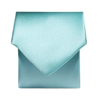 Abbildung von Rael Brook Herren Satin Krawatte, aqua, Slim