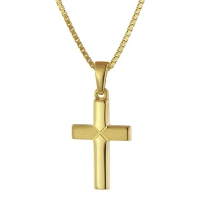 Abbildung von trendor 75680 Kreuz Anhänger für Kinder Gold 333 mit goldplattierter Halskette