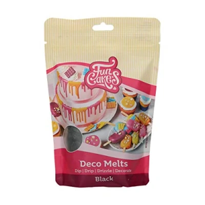 Abbildung von FunCakes Deco Melts Schwarz Tauchen, drippen, dippen und dekorieren! in der Mikrowelle schmelzen jede Form gießen, 250 g