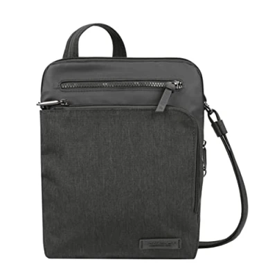 Abbildung von Travelon Anti Diebstahl Metro Small Crossbody, Grau, 9.75 x 10.75 2, Umhängetasche mit Diebstahlschutz, klein