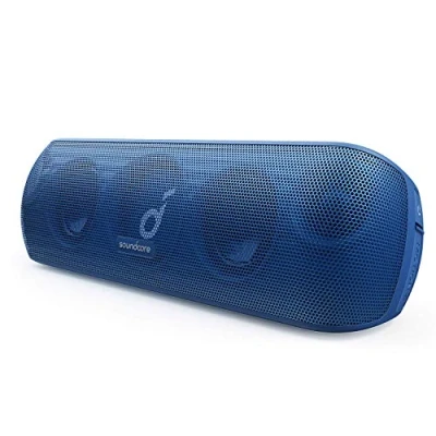Abbildung von soundcore Motion+ Bluetooth Lautsprecher mit Hi Res 30W Audio, BassUp Technologie, zugehöriger App, Flexibler EQ, 12 Stunden Akkulaufzeit, IPX7 Wasserschutzklasse (blau) (Generalüberholt)