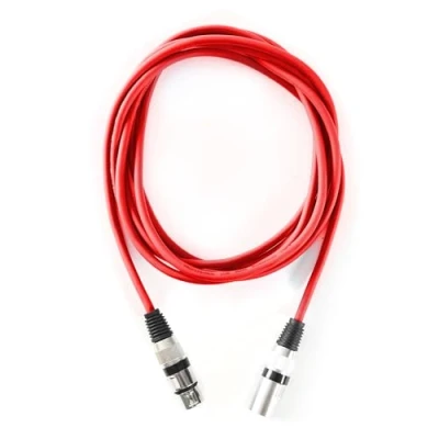 Abbildung von MUSIC STORE Audio Kabel, XLR Mikrofonkabel, 3m, Musikstudio, Rot, hochwertig, professionell