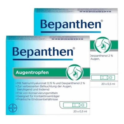 Abbildung von Bepanthen Augentropfen 40x0,5 bei trockenen,geröteten,juckenden oder brennenden Augen Sparset