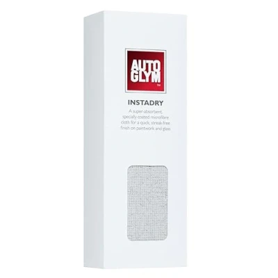 Abbildung von Autoglym InstaDry beschichtetes Microfaser Trockentuch, Ultra absorbierendes Wischtuch für die Reinigung von Fahrzeuginnenräumen &amp; zum Waschen und Aufpolieren Scheiben, 50 cm x 44 Grau