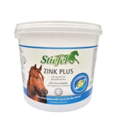 Abbildung von Stiefel Zink Plus für Pferde, hochwertige Kombination aus organisch gebundenem Zink, Eisen, Kupfer, Mangan &amp; Selen, unterstützt das Immunsystem, die Haut den Fellwechsel, 3kg