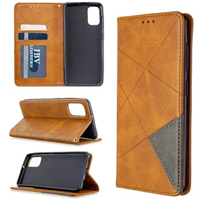 Abbildung von QiongniAN Hülle für Samsung Galaxy A41 (European Version) Leder,Hülle SM A415F/DSN 2020 / A415F/DS A415F/DSM Schutzhülle Case Cover Yellow