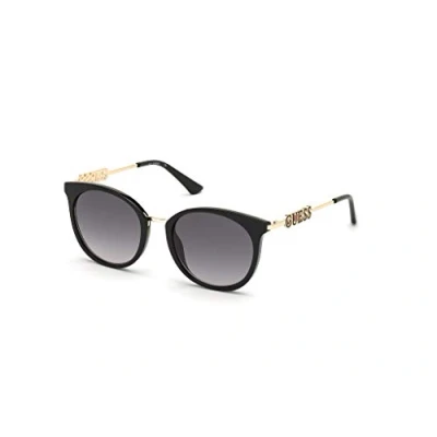 Abbildung von Guess Damen GU7645 01B Gläser SONNENBRILLEN Injiziert Schwarz Rauch Rund Normal Schattiert