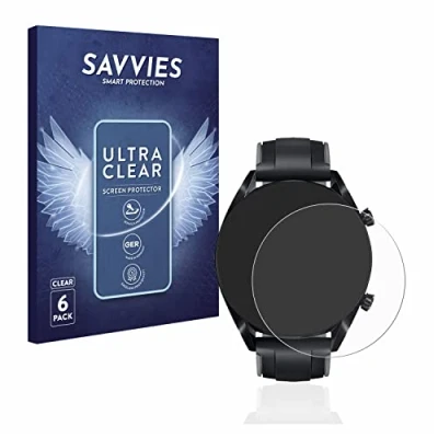 Abbildung von Savvies 6 Stück Schutzfolie für Huawei Watch GT 2 (46 mm) Displayschutz Folie Ultra Transparent