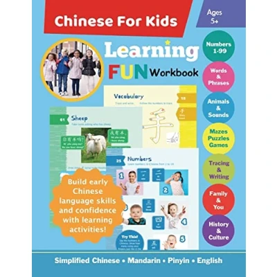 Abbildung von Chinese For Kids Learning Fun Workbook: Simplified Mandarin Pinyin English Bilingual Ages 5+ (Chinese Workbooks, Band 7)