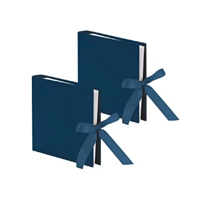 Abbildung von Rössler Papier 13161147906 2 S.O.H.O Fotoringbuch mit Schleife, Fotoalben zum Selbstgestalten, 230 x 210 mm, 50 Seiten, Navy