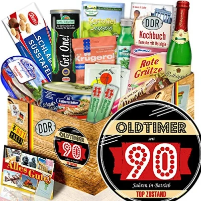 Abbildung von Oldtimer 90 / Zum 90. Geburtstag Geschenk/Spezialitäten Box DDR