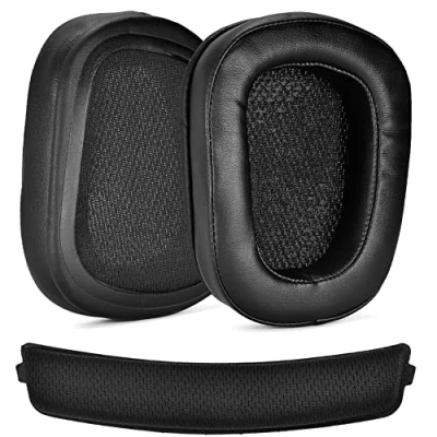 Abbildung von Defean Ohrpolster für Logitech G933 G935 G633 Artemis Kopfhörer (Kunstleder + Kopfband)