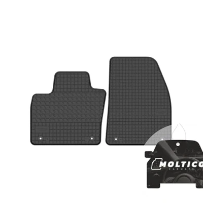 Abbildung von moto MOLTICO Vorne Gummimatten Auto, 2 teiliges Set, Allwetter Gummi Fußmatten mit Rand, Antirutsch &amp; Wasserfest Autoteppiche passend für Volvo XC40 (2018 )