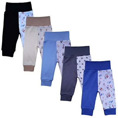 Abbildung von MEA Baby Unisex Hose aus 100% Baumwolle im 5er Pack/Pumphose. Babyhose für Jungen Mädchen, Schlupfhose, 80 cm,