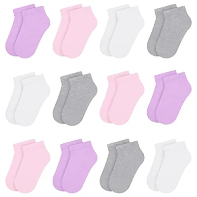 Abbildung von Libella 12er Kinder Mädchen Socken Nahtlose und Streifen Kids Füßlinge Sneakersocken bunt 2805 35 38