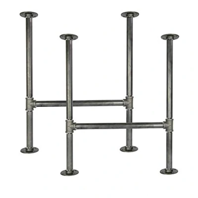 Abbildung von Natural Goods Berlin 2X Tischgestell Pipe Temperguss Tischbeine Schwerlast Vintage stabile Tischkufen Möbelbeine Metall Hairpin Legs Wasserrohre Fitting DIY 1 Zoll (B55cm * H72cm, Industrial)