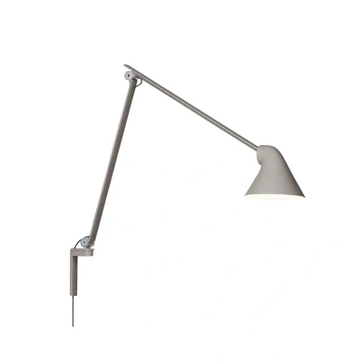 Abbildung von Louis Poulsen NJP LED Wandlampe Arm lang, hellgrau