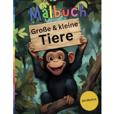 Abbildung von Malbuch: Große &amp; kleine Tiere Kindermalbuch mit 50 tollen Motiven zum Ausmalen für Jungen und Mädchen ab 4 Jahren