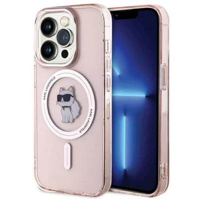 Abbildung von Karl Lagerfeld KLHMP15XHFCCNOP Hülle für iPhone 15 Pro Max 6.7&quot; Rosa hardcase IML Choupette