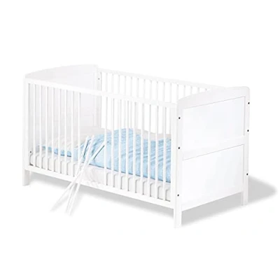 Abbildung von Pinolino® Babybett Viktoria, Made in Europe, Liegefläche 3 fach verstellbar, mit Schlupfsprossen