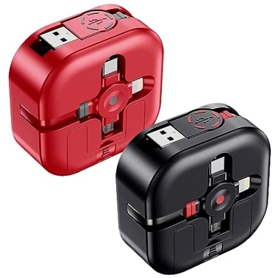 Abbildung von ASICEN Multi Ladekabel 3 in 1, [1.2m] Mehrfach USB Kabel, 4.5A Universal Schnellladekabel mit Lightning/Typ C/Micro für iPhone,Galaxy,Huawei,PS,LG,Tablets 2Stück