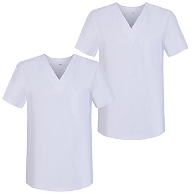 Abbildung von MISEMIYA Pack*2 Arbeitskleidung Unisex Spitze Kragen Kurze Medizinische Uniformen Ref.817 Medium, Weiß 68